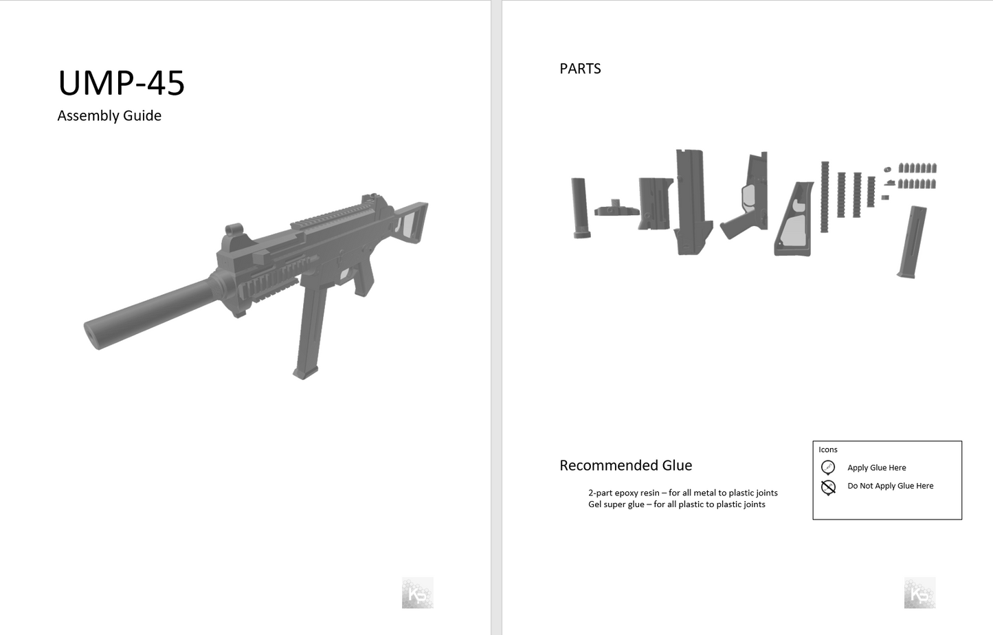 Girls Frontline UMP-45 SMG Prop Kit