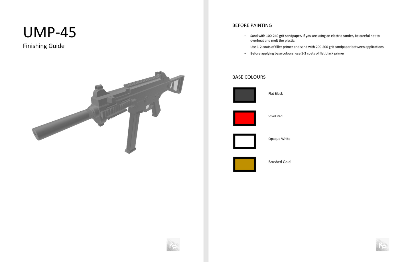 Girls Frontline UMP-45 SMG Prop Kit