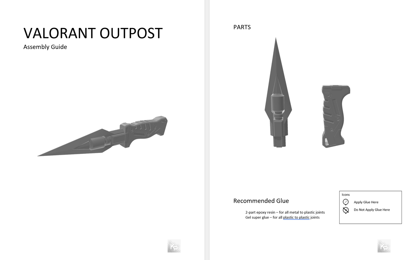 Valorant Outpost Melee Knife Prop Kit