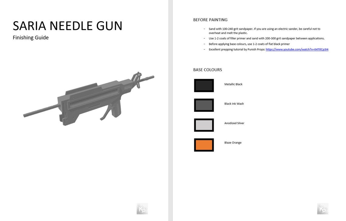 Arknights Saria Needle Gun Prop Kit