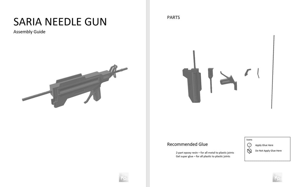 Arknights Saria Needle Gun Prop Kit